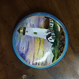 Hand painted concrete rock